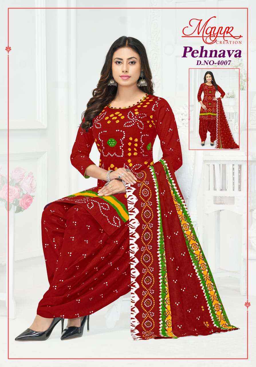 Mayur Creation Pehnava Vol 4 Cotton Dress Material 10 pcs Catalogue