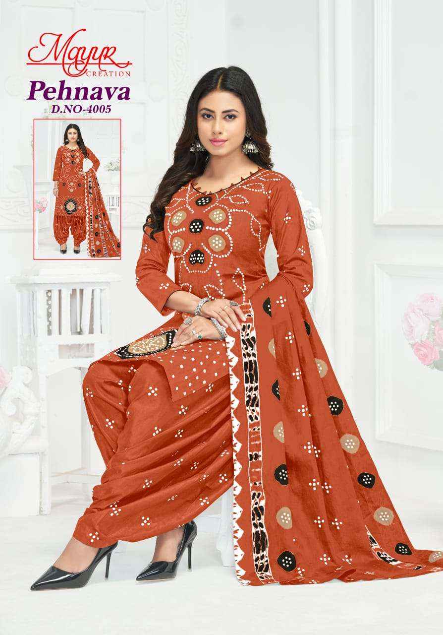 Mayur Creation Pehnava Vol 4 Cotton Dress Material 10 pcs Catalogue