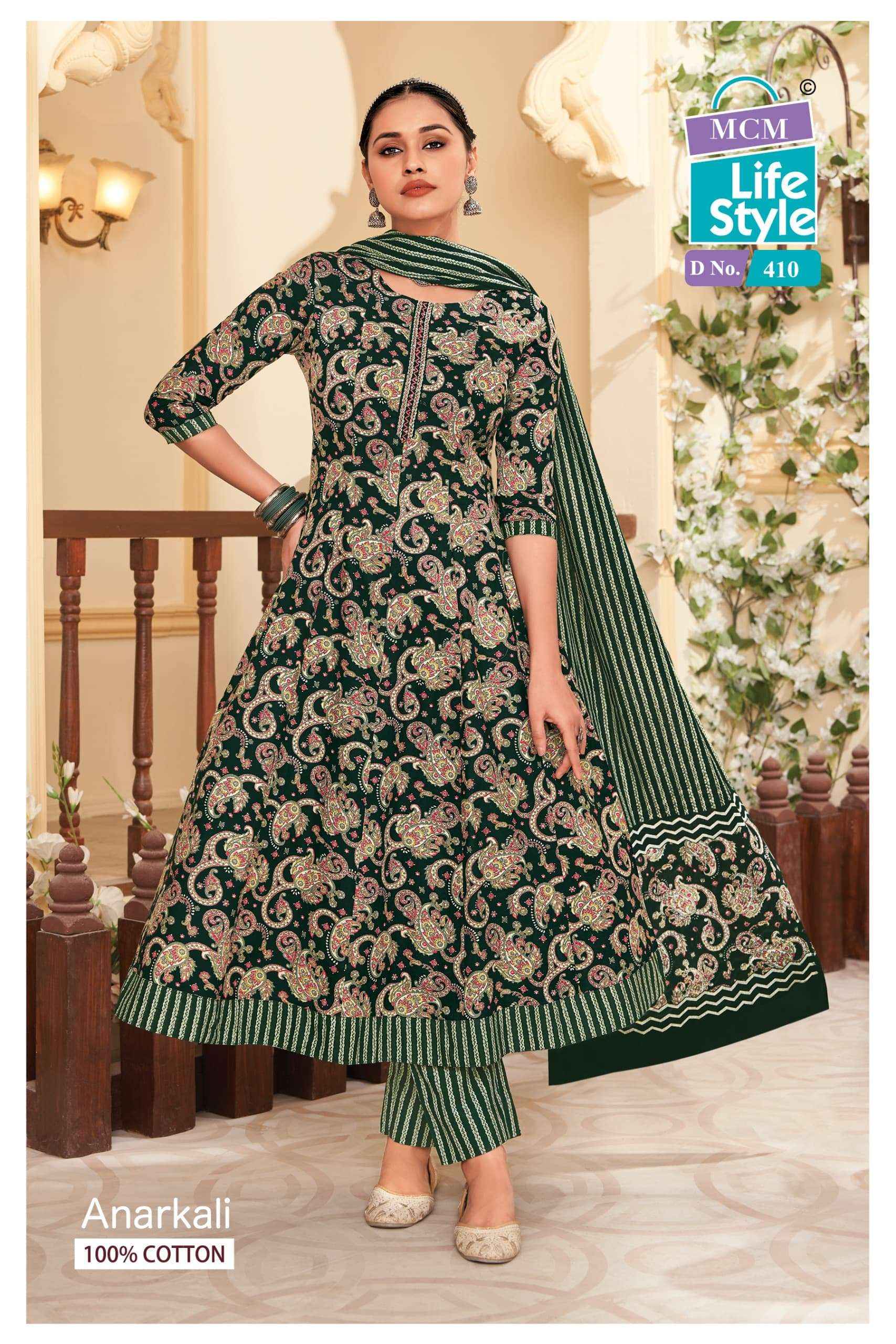 MCM Lifestyle Anarkali Vol 4 Cotton Kurti Combo 10 pcs Catalogue
