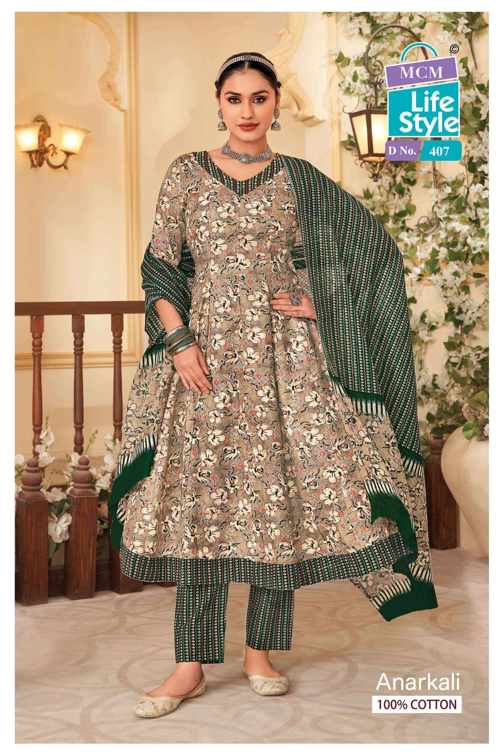 MCM Lifestyle Anarkali Vol 4 Cotton Kurti Combo 10 pcs Catalogue