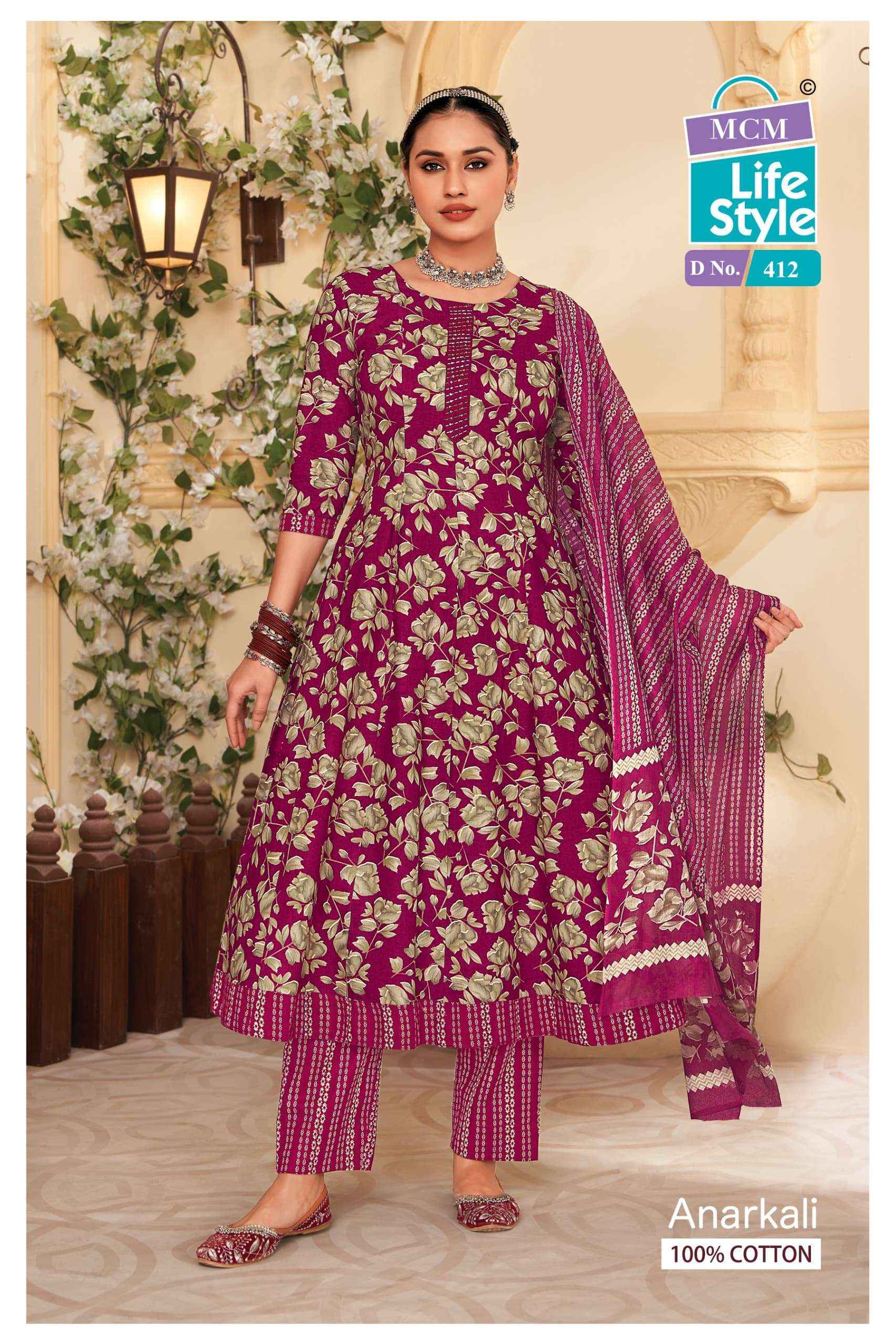 MCM Lifestyle Anarkali Vol 4 Cotton Kurti Combo 10 pcs Catalogue