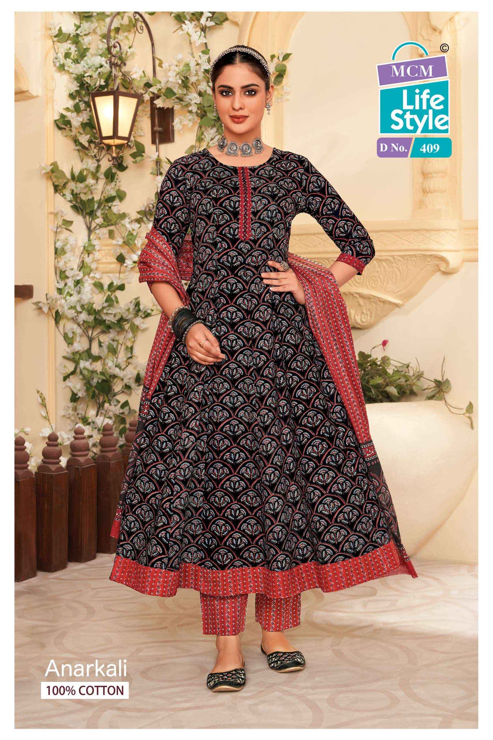 MCM Lifestyle Anarkali Vol 4 Cotton Kurti Combo 10 pcs Catalogue