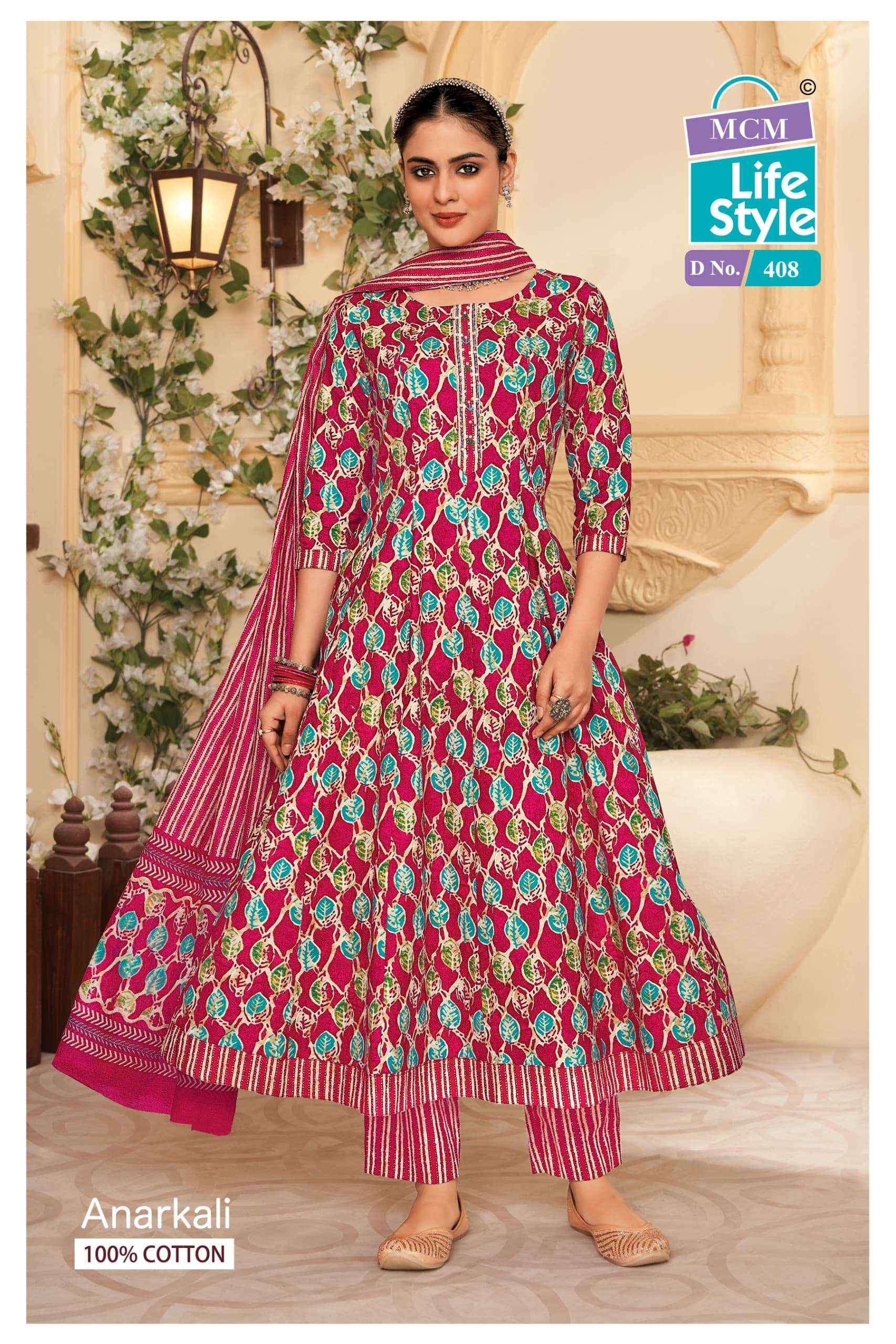 MCM Lifestyle Anarkali Vol 4 Cotton Kurti Combo 10 pcs Catalogue
