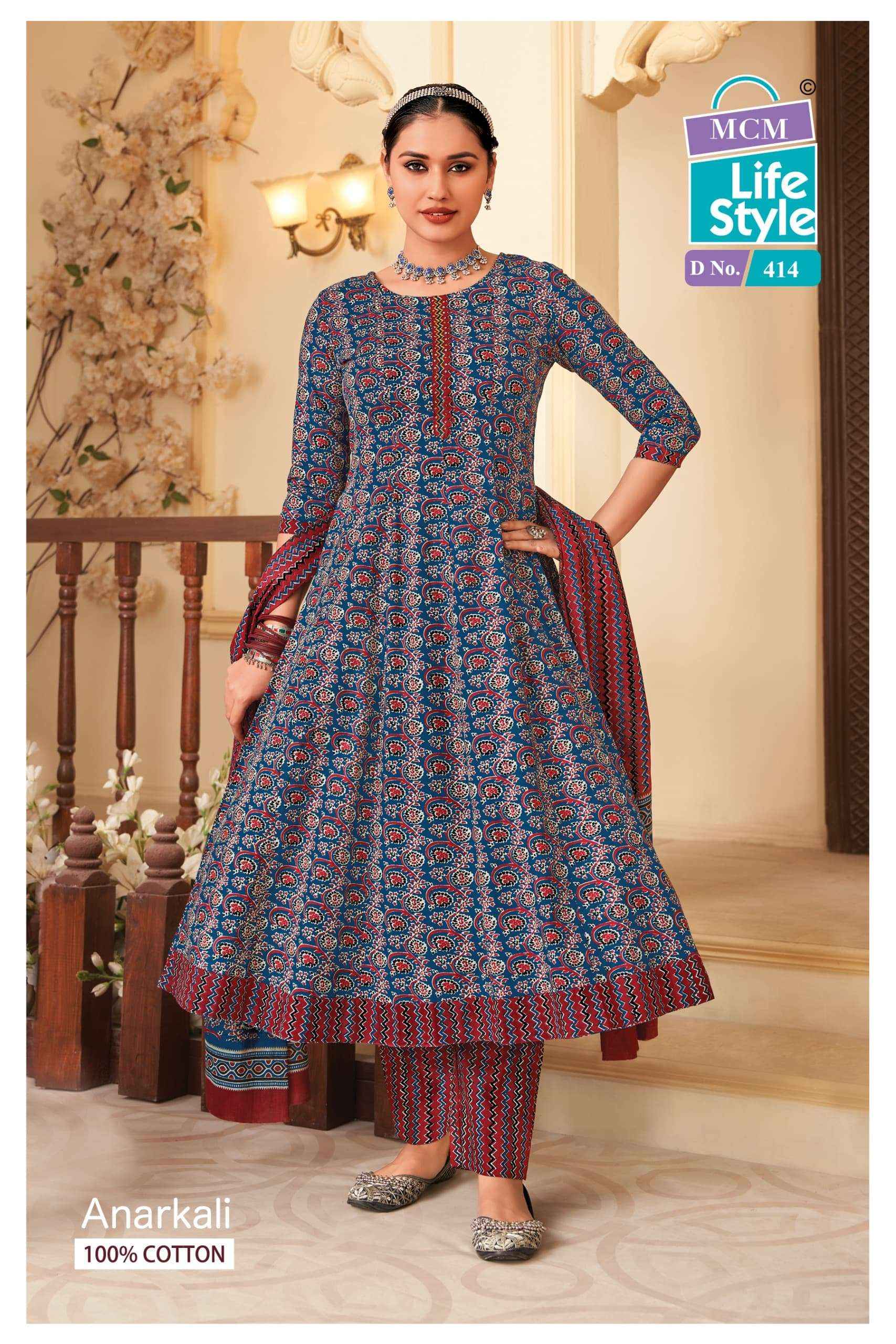 MCM Lifestyle Anarkali Vol 4 Cotton Kurti Combo 10 pcs Catalogue