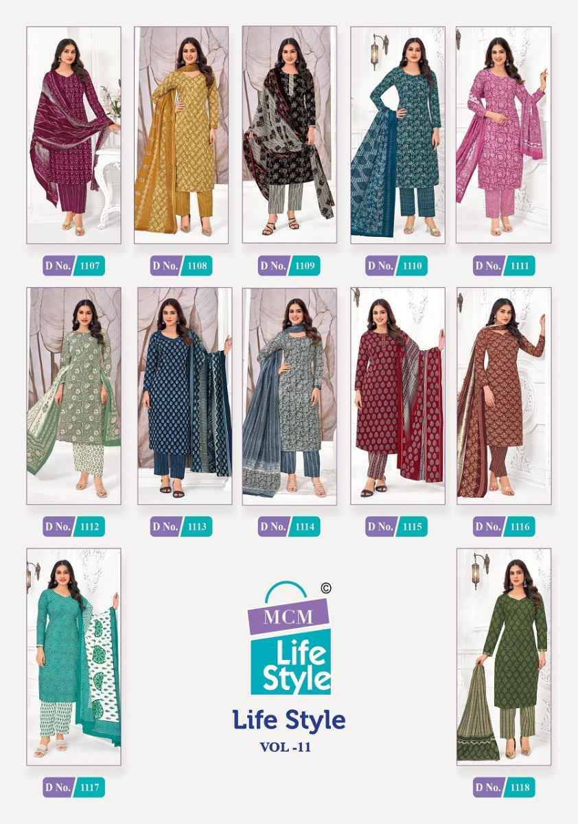 MCM Lifestyle Vol 11 Cotton Dress Material 12 pcs Catalogue