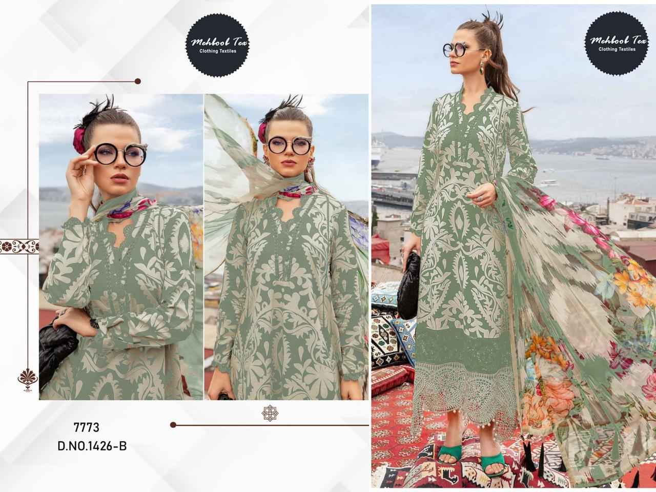 Mehboob Tex Maria B D NO 1426 Lawn Cotton Dress Material 5 pcs Catalogue