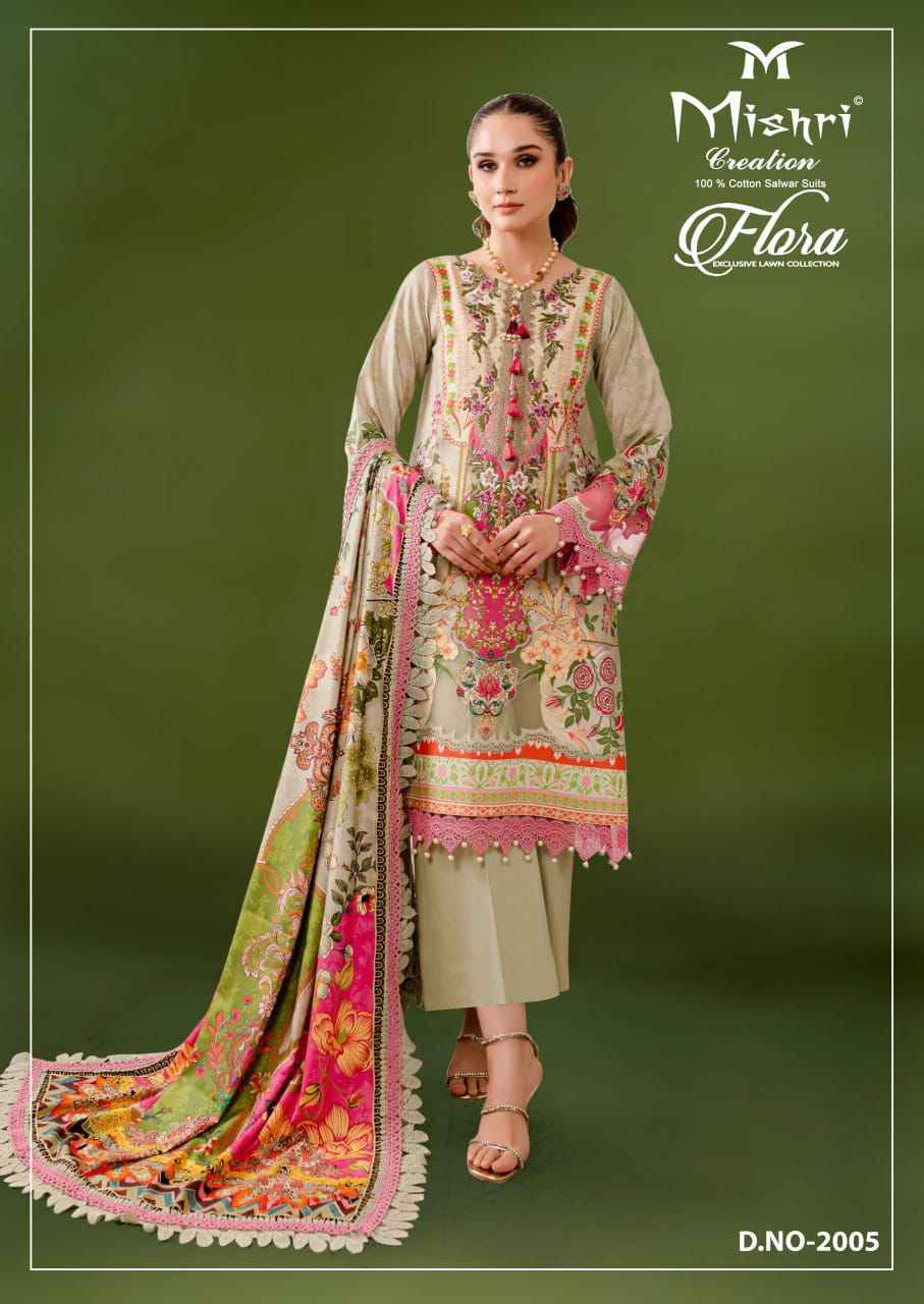Mishri Creation Flora Vol 2 Lawn Cotton Dress Material 6 pcs Catalogue