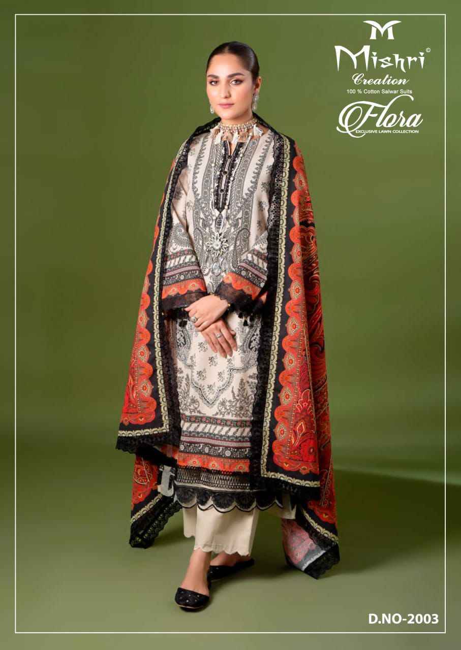 Mishri Creation Flora Vol 2 Lawn Cotton Dress Material 6 pcs Catalogue