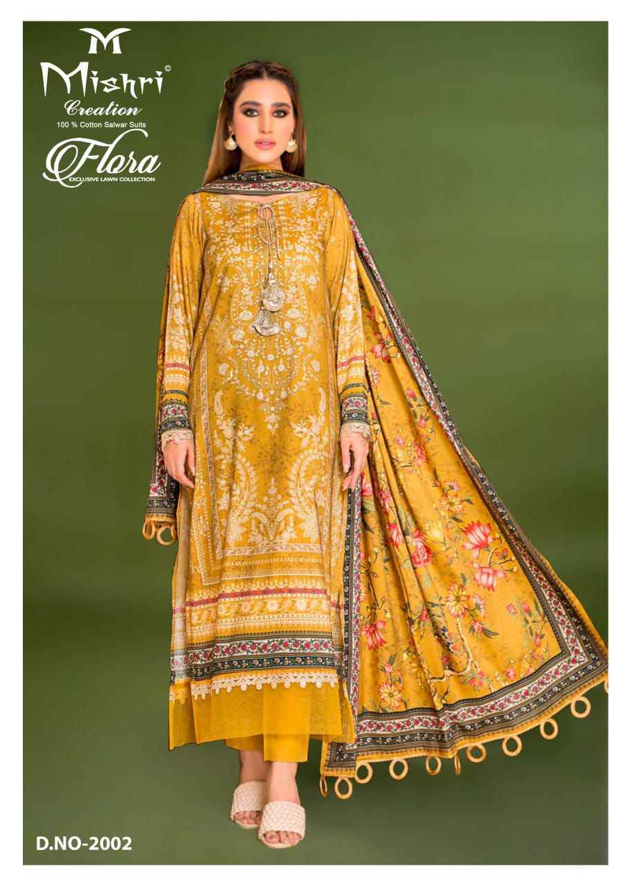 Mishri Creation Flora Vol 2 Lawn Cotton Dress Material 6 pcs Catalogue