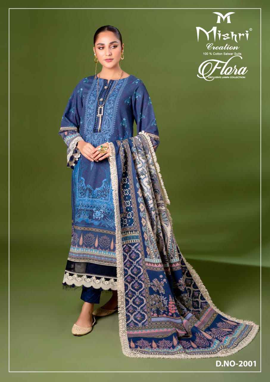 Mishri Creation Flora Vol 2 Lawn Cotton Dress Material 6 pcs Catalogue