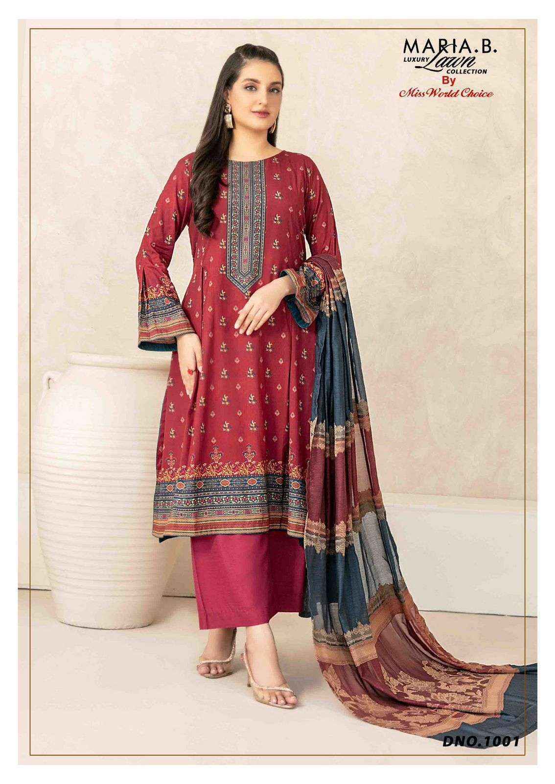 Miss World Choice Maria B Vol 1 Cotton Dress Material 6 pcs Catalogue