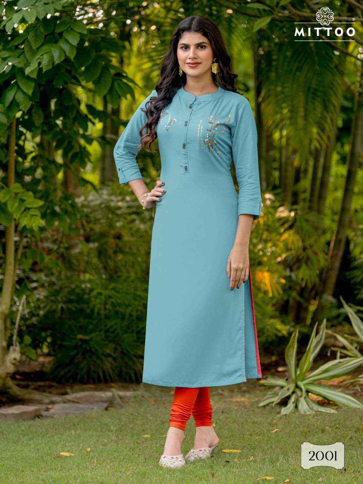 Mittoo Exotica Rayon Kurti 6 pcs Catalogue