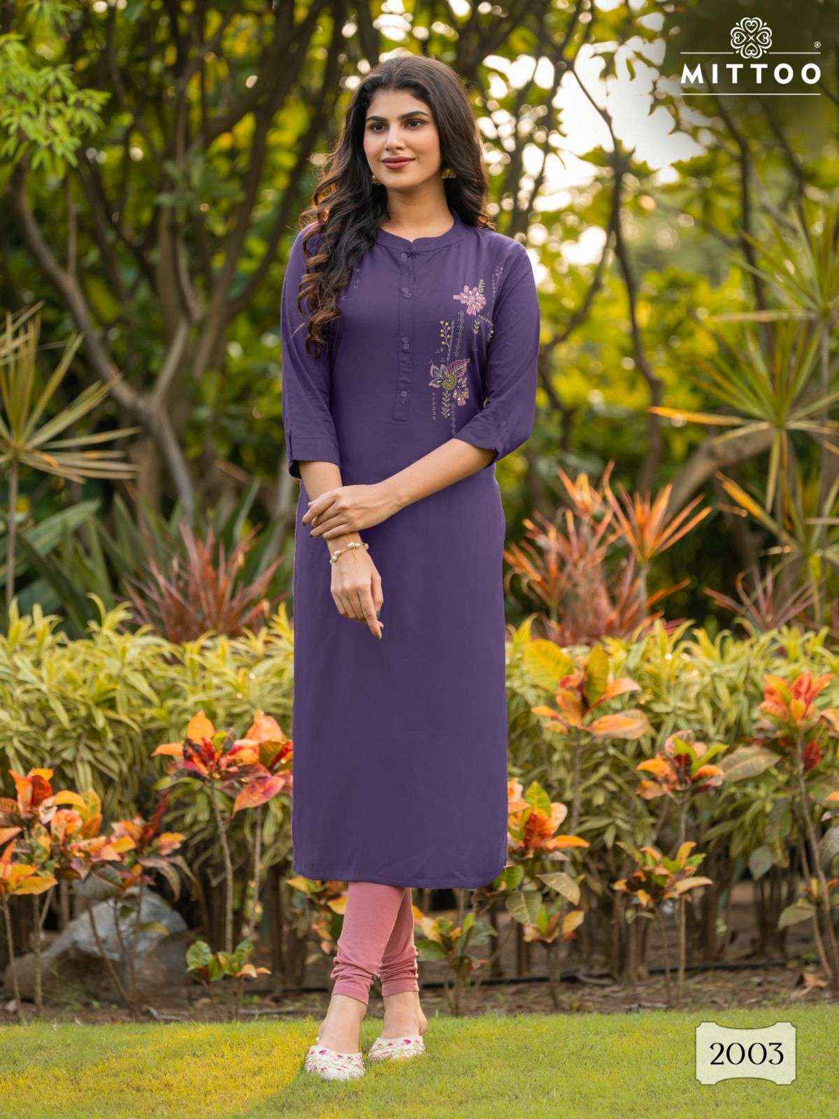 Mittoo Exotica Rayon Kurti 6 pcs Catalogue