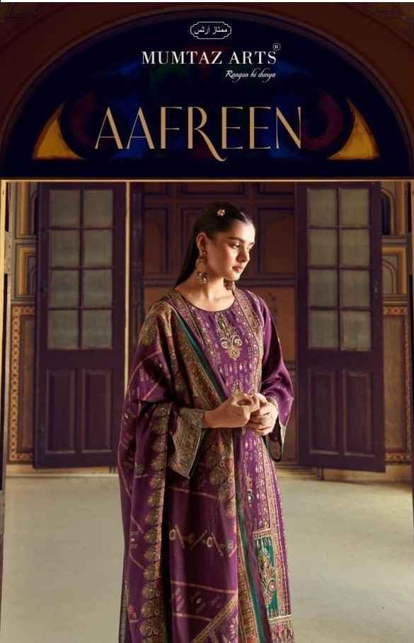 Mumtaz Arts Aafreen Viscouse Musline Dress Material 4 pcs Catalogue