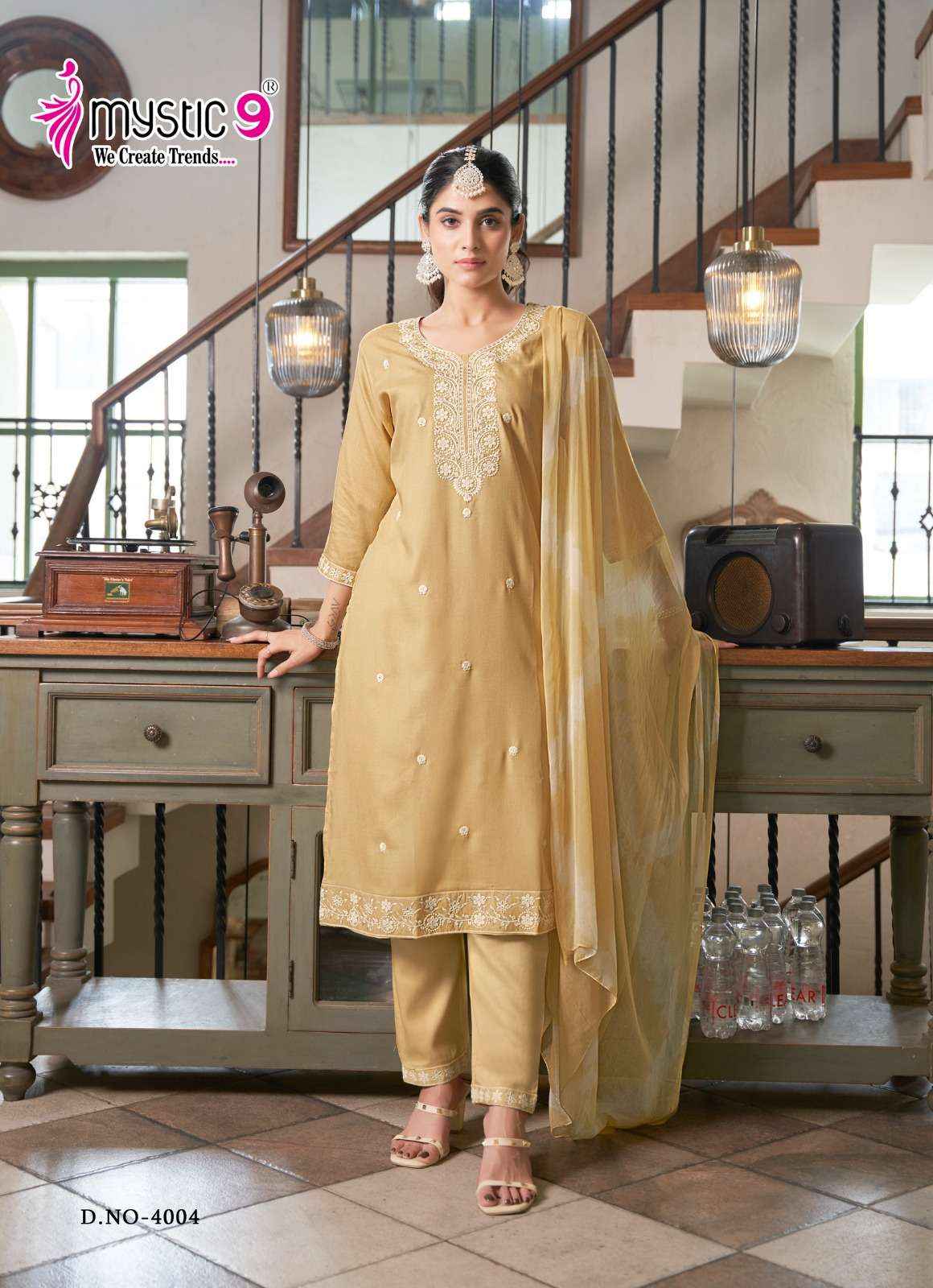 Mystic 9 Karachi Vol 4 Rayon Kurti Combo 8 pcs Catalogue