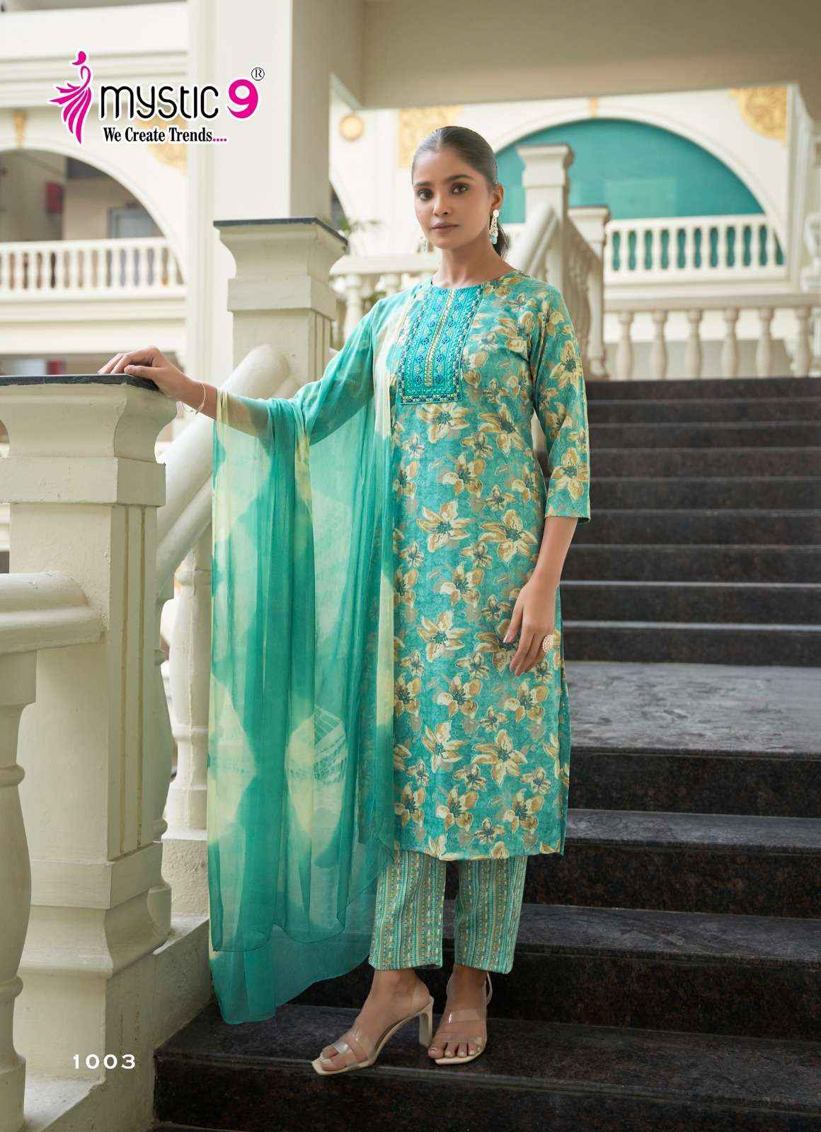 Mystic 9 Padma Vol 1 Bamboo Foil Kurti Combo 8 pcs Catalogue