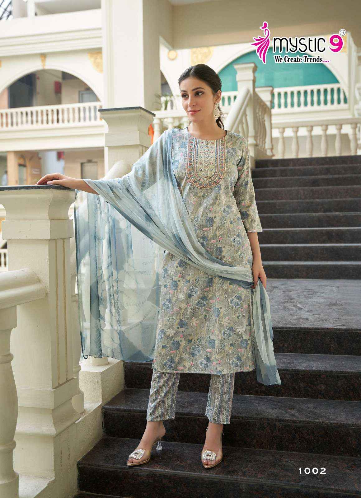 Mystic 9 Padma Vol 1 Bamboo Foil Kurti Combo 8 pcs Catalogue