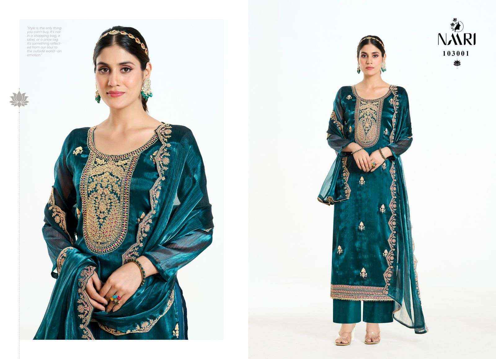 Naari Maanvi Silk Dress Material 4 pcs Catalogue