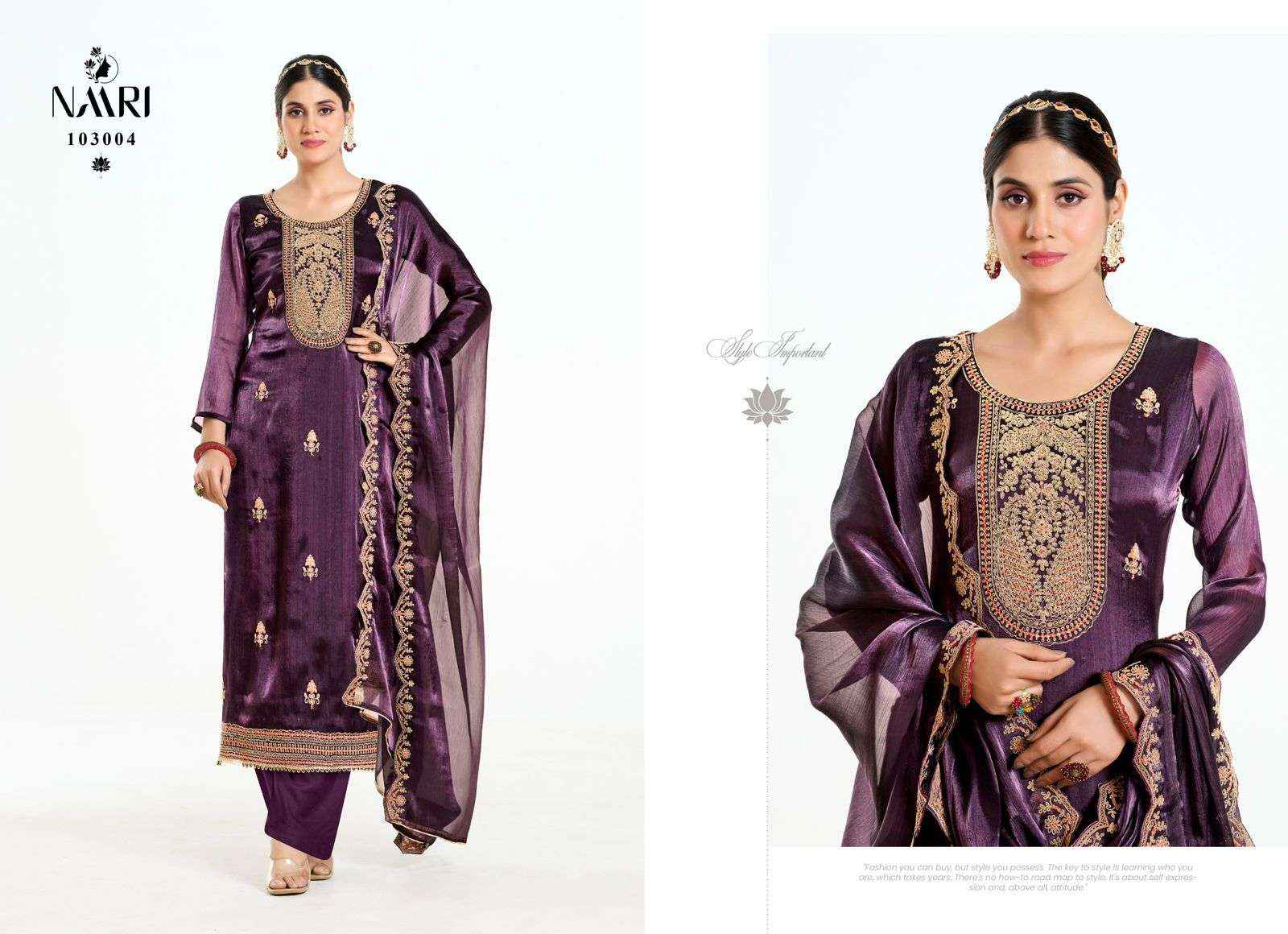 Naari Maanvi Silk Dress Material 4 pcs Catalogue