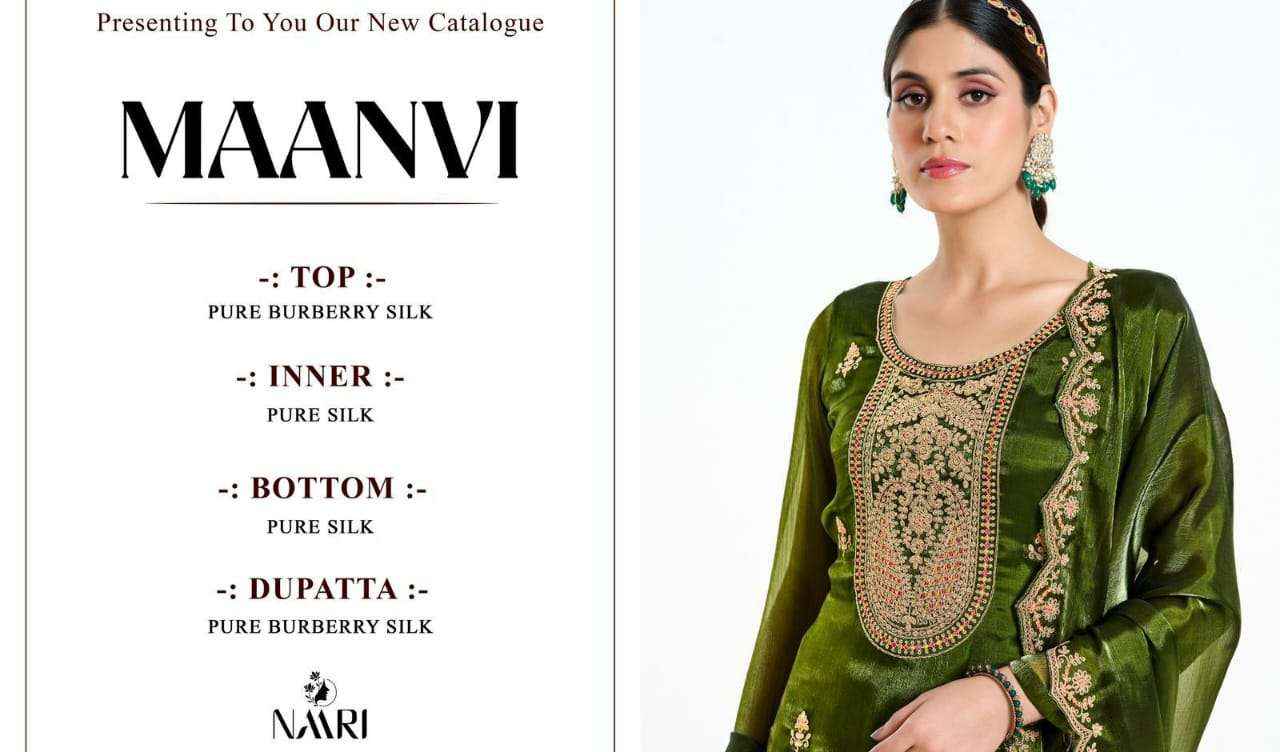 Naari Maanvi Silk Dress Material 4 pcs Catalogue