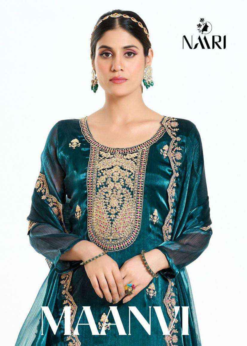 Naari Maanvi Silk Dress Material 4 pcs Catalogue
