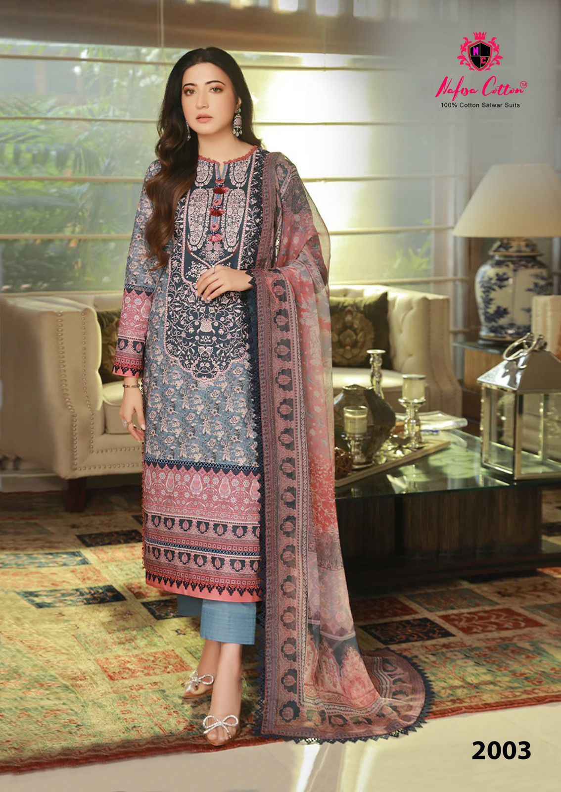 Nafisa Cotton Saniya Karachi Suits Vol 2 Cotton Dress Material 6 pcs Catalogue