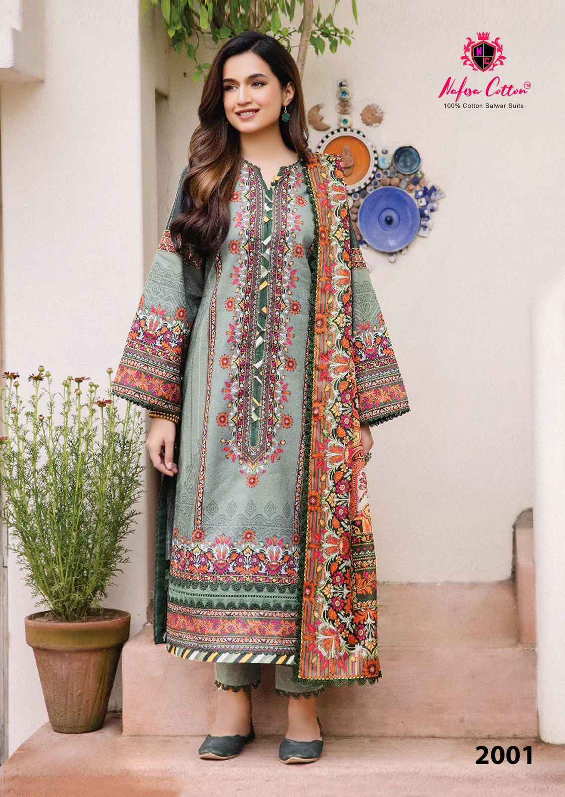 Nafisa Cotton Saniya Karachi Suits Vol 2 Cotton Dress Material 6 pcs Catalogue