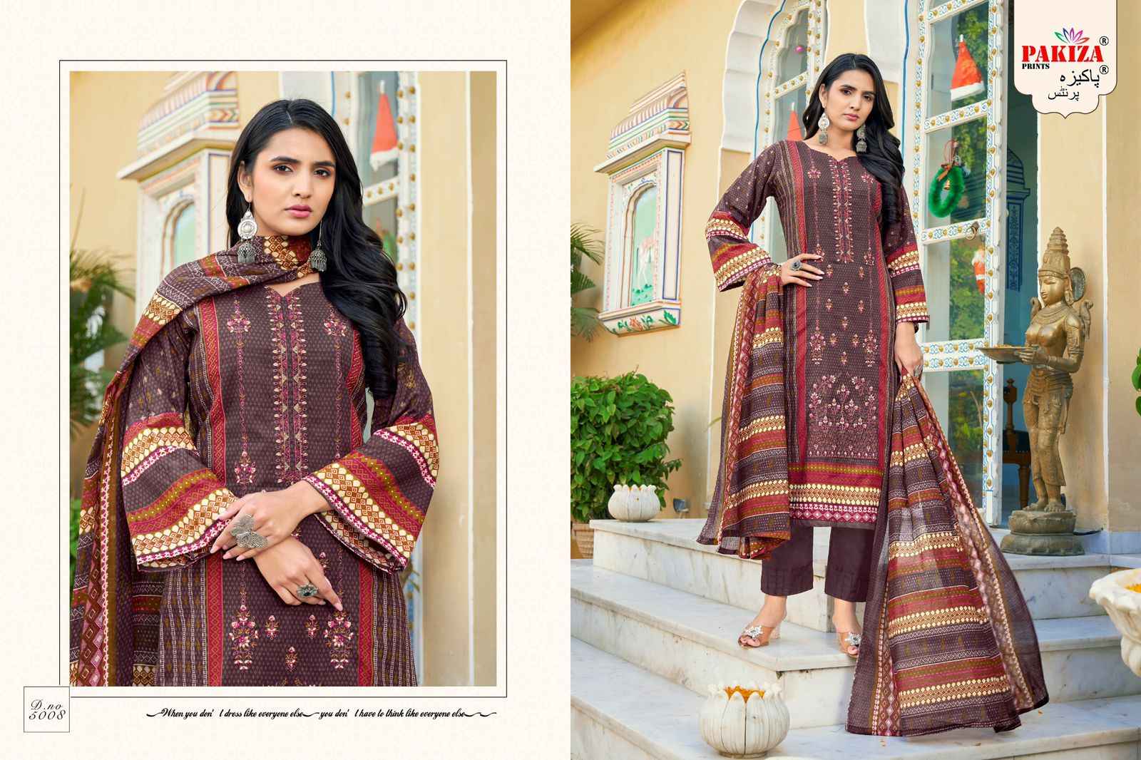 Pakiza Prints Abu Saeed Vol 50 Lawn Cotton Dress Material 10 pcs Catalogue