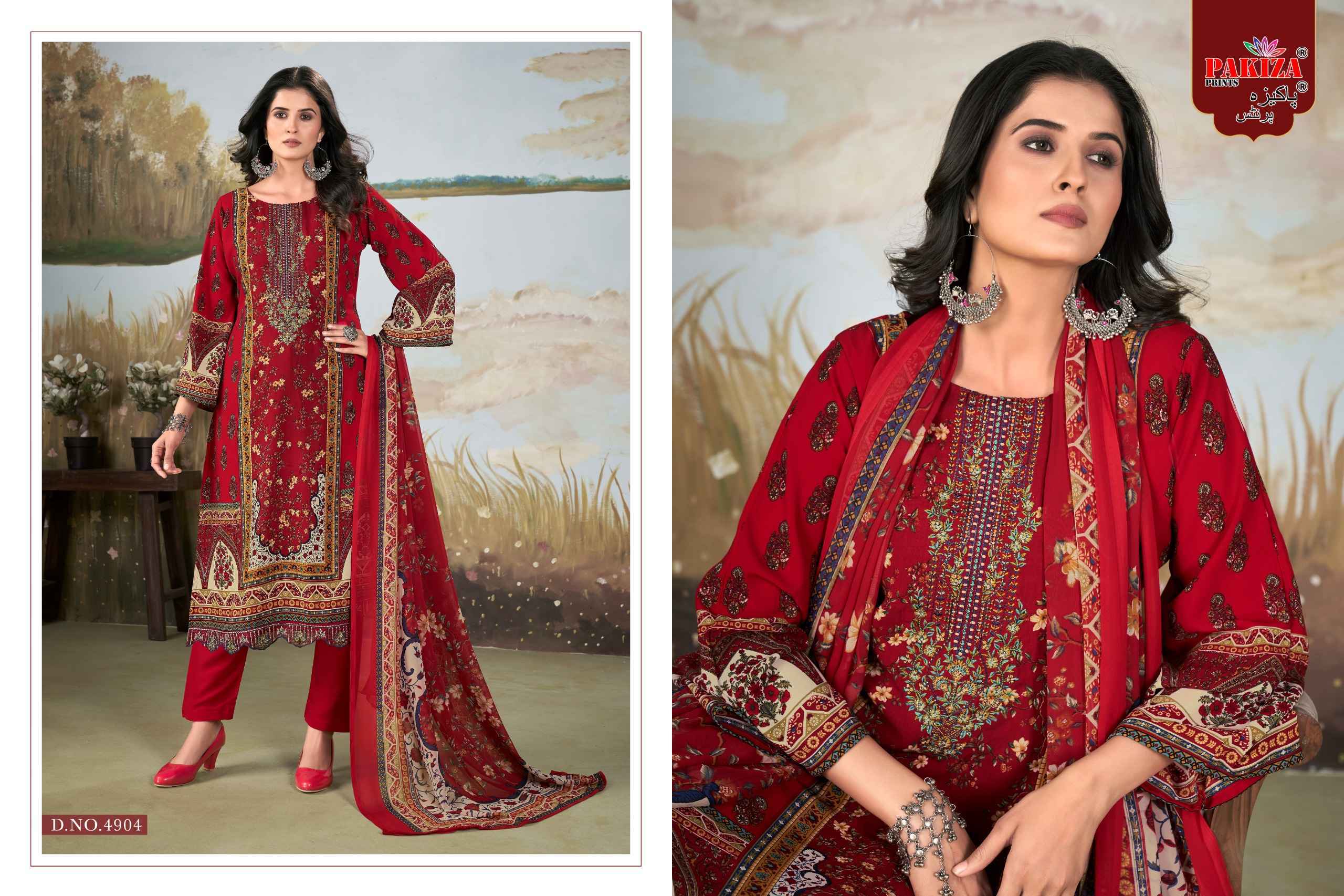 Pakiza Prints Libas E Khaas Vol 49 Crepe Dress Material 10 pcs Catalogue