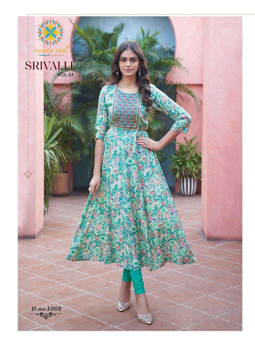 Passion Tree Srivalli Vol 1 Rayon  Gown 8 pcs Catalogue