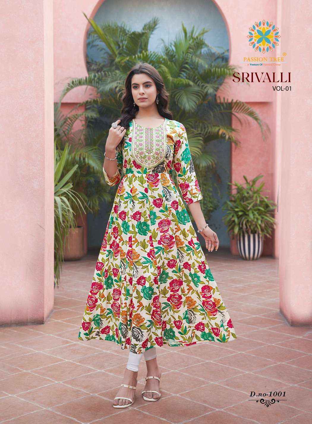Passion Tree Srivalli Vol 1 Rayon  Gown 8 pcs Catalogue