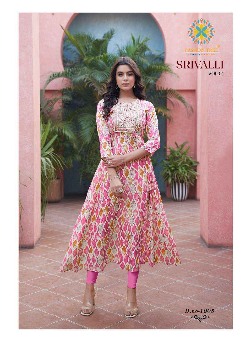 Passion Tree Srivalli Vol 1 Rayon  Gown 8 pcs Catalogue