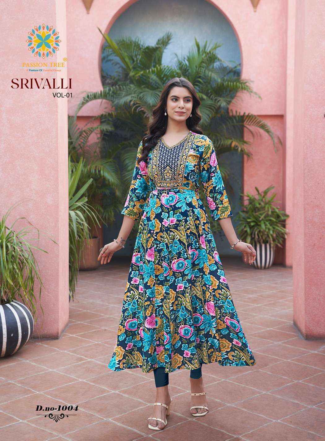 Passion Tree Srivalli Vol 1 Rayon  Gown 8 pcs Catalogue