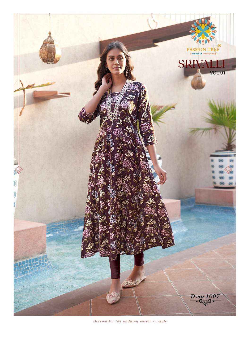 Passion Tree Srivalli Vol 1 Rayon  Gown 8 pcs Catalogue
