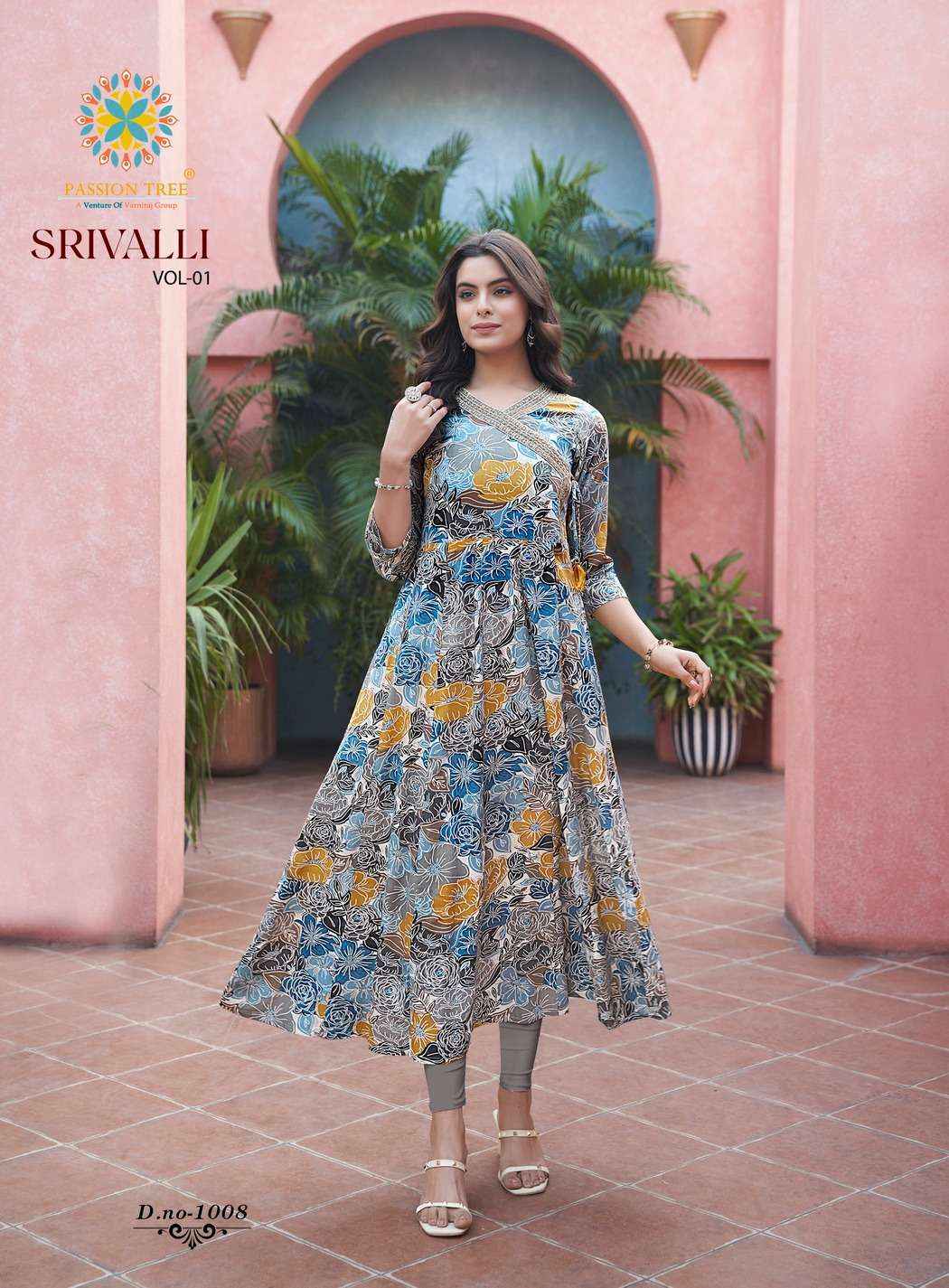 Passion Tree Srivalli Vol 1 Rayon  Gown 8 pcs Catalogue