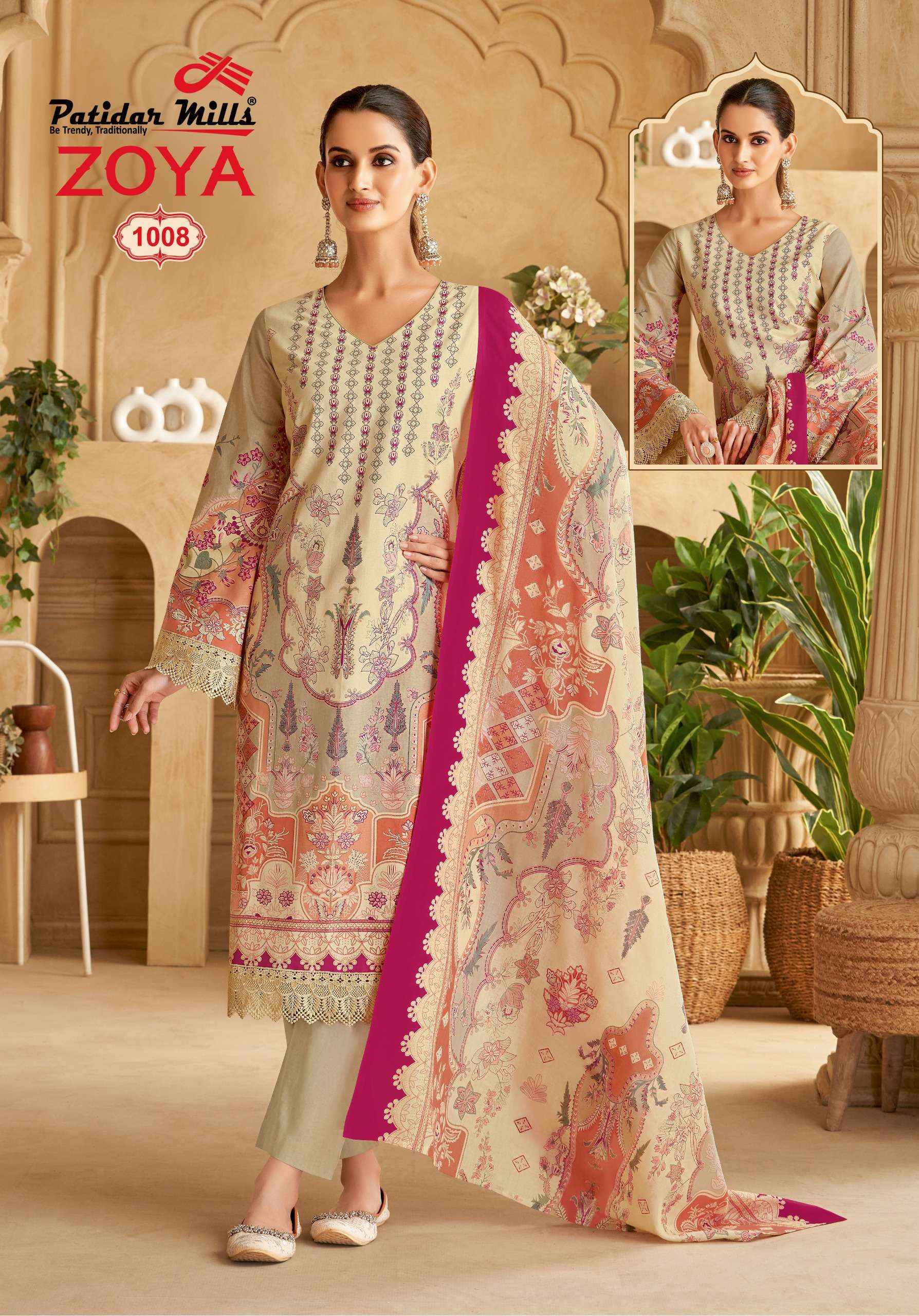 Patidar Mills Zoya Vol 1 Cotton Dress Material 8 pcs Catalogue