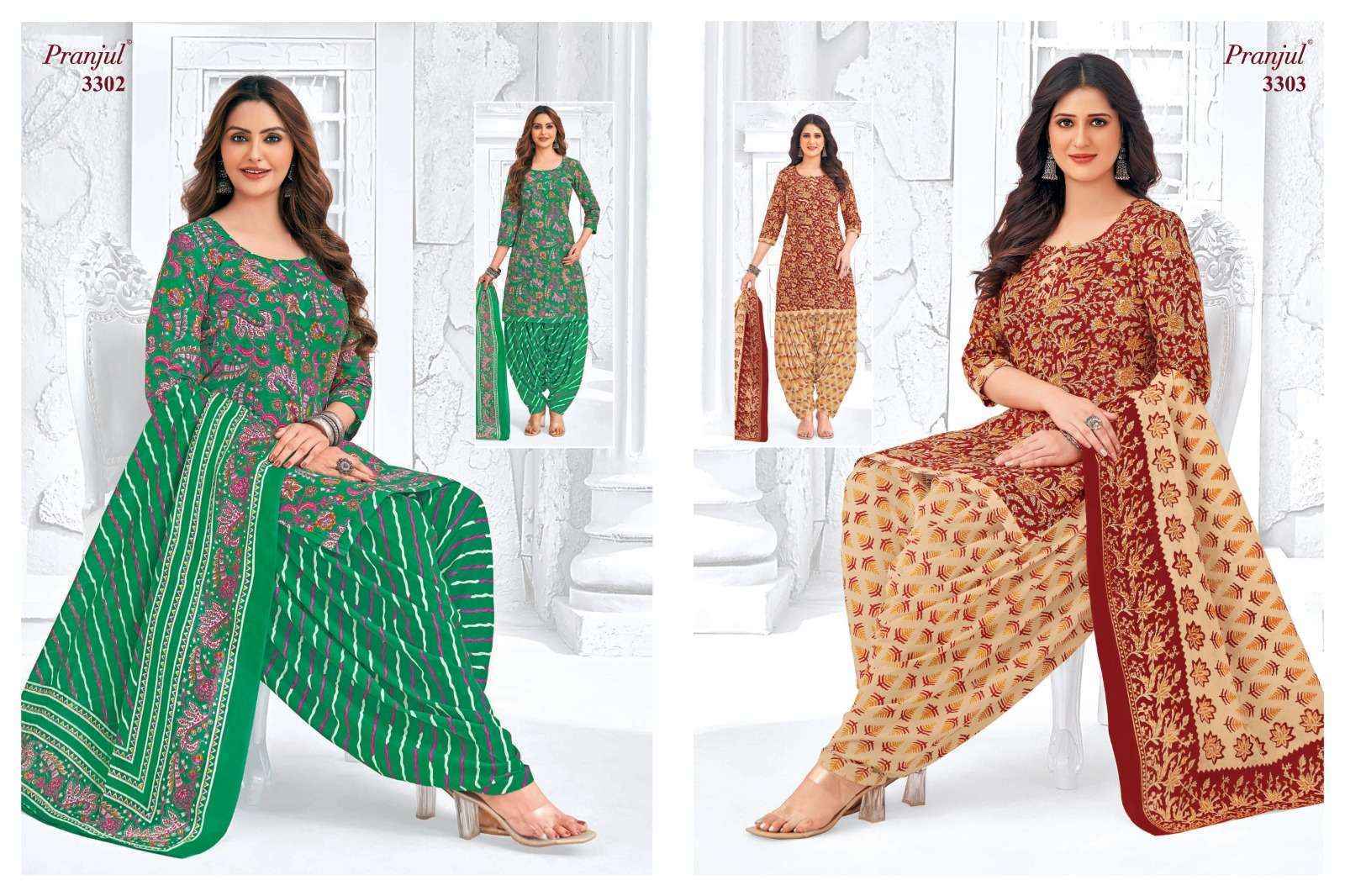 Pranjul Priyanshi Vol 33 Cotton Dress Material 36 pcs Catalogue