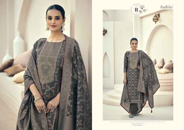 Radhika Fashion Azara Banarasi Adha Vol 2 Cotton Jacquard Dress Material 6 pcs Catalogue