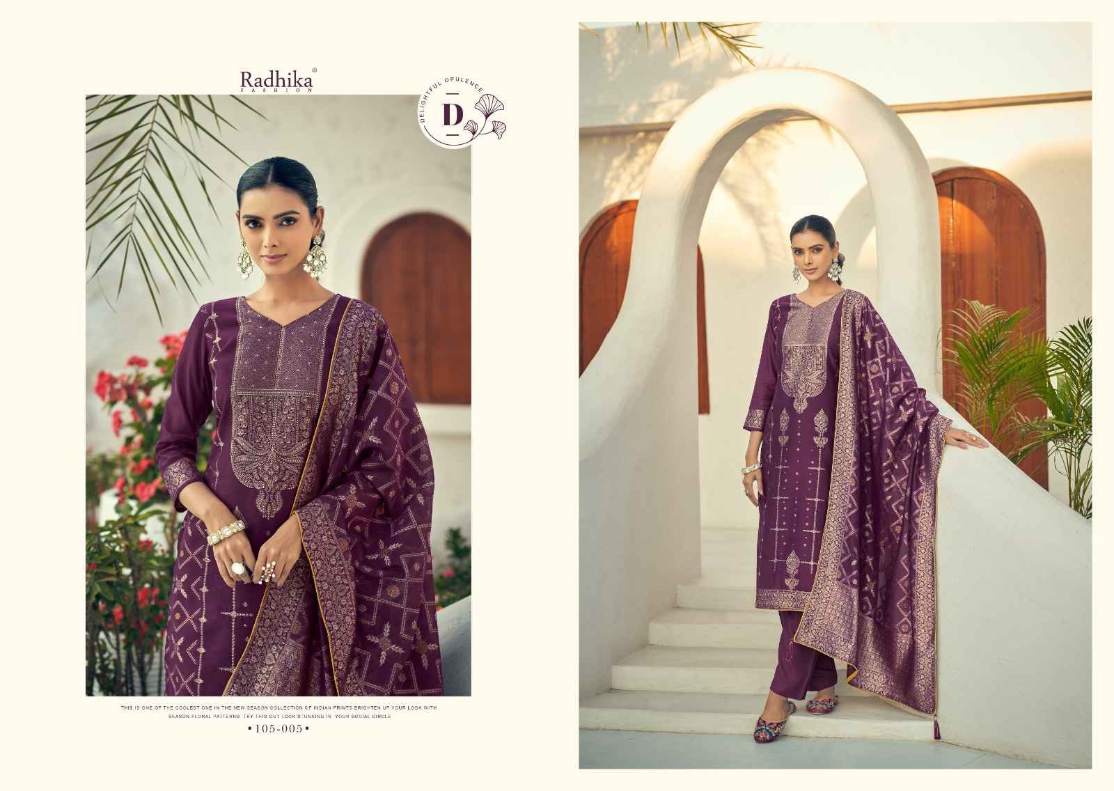 Radhika Fashion Azara Banarasi Adha Vol 2 Cotton Jacquard Dress Material 6 pcs Catalogue