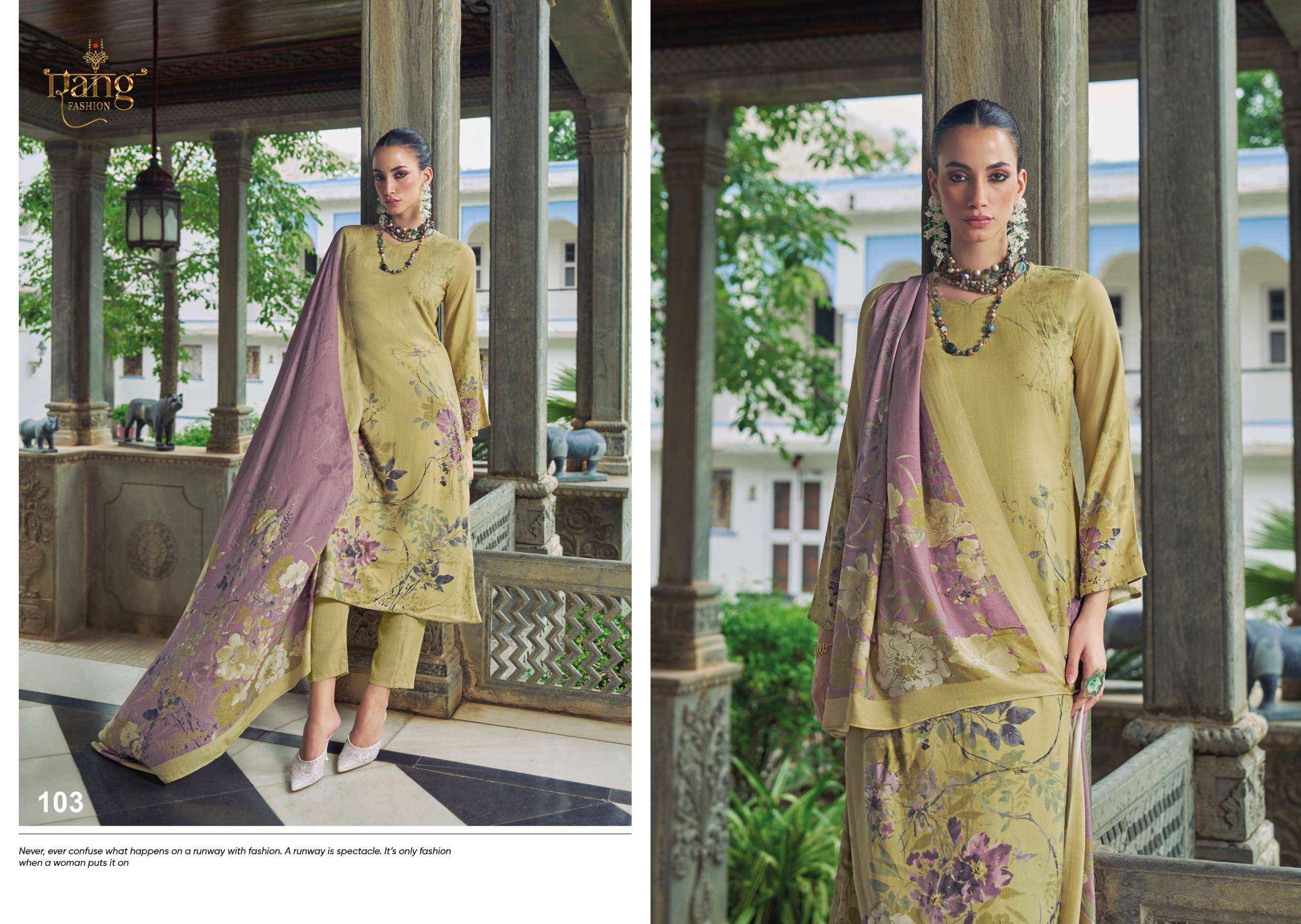 Rang Fashion Venetian Vol 2 Viscouse Musline Dress Material 4 pcs Catalogue