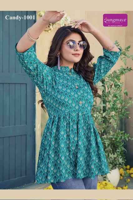 Rangmaya Candy Vol 10 Short Rayon Kurti 8 pcs Catalogue