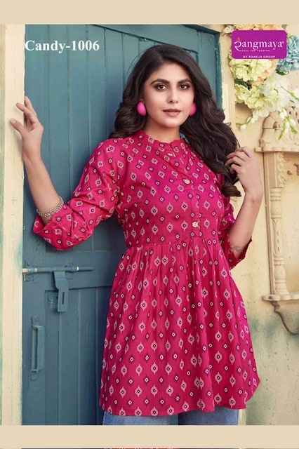 Rangmaya Candy Vol 10 Short Rayon Kurti 8 pcs Catalogue