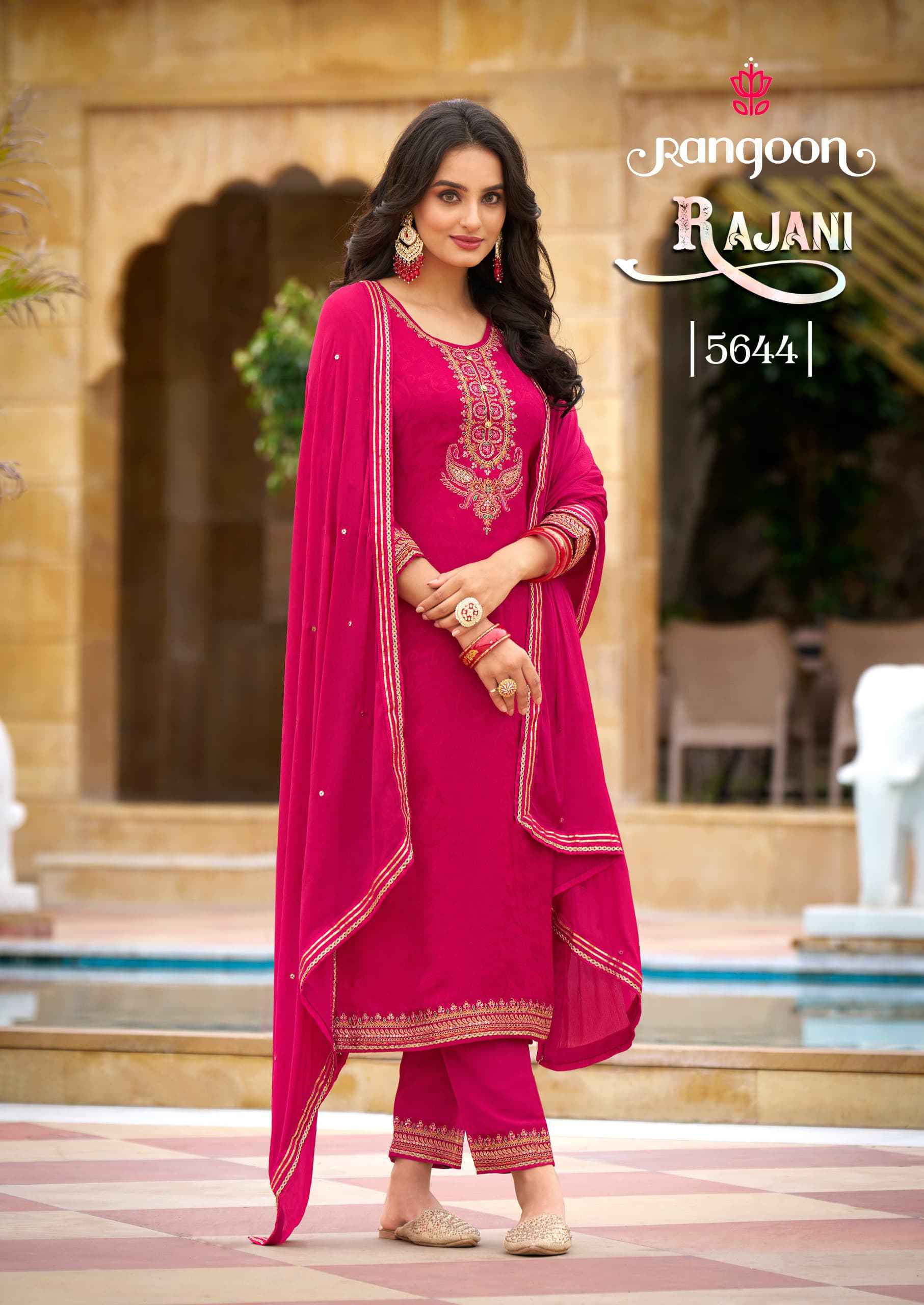 Rangoon Rajani Readymade Chinon Dress 4 pcs Catalogue