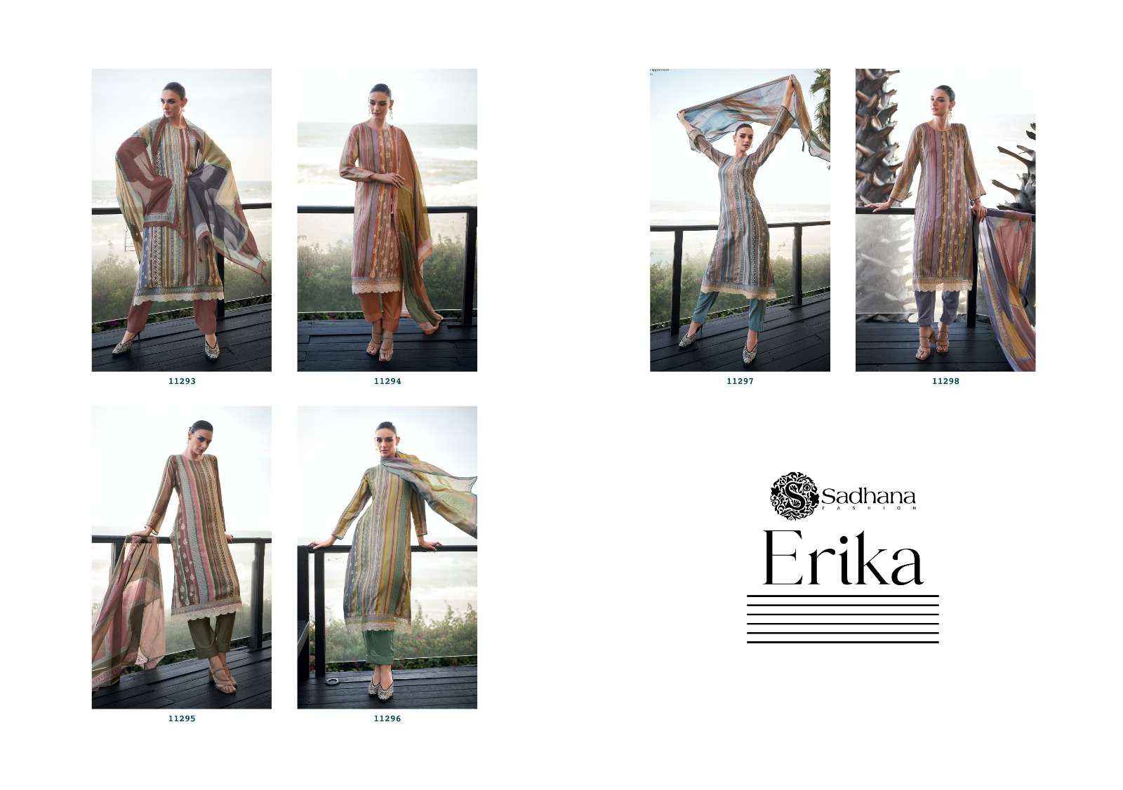 Sadhna Fashion Erika Musline Silk Dress Material 6 pcs Catalogue
