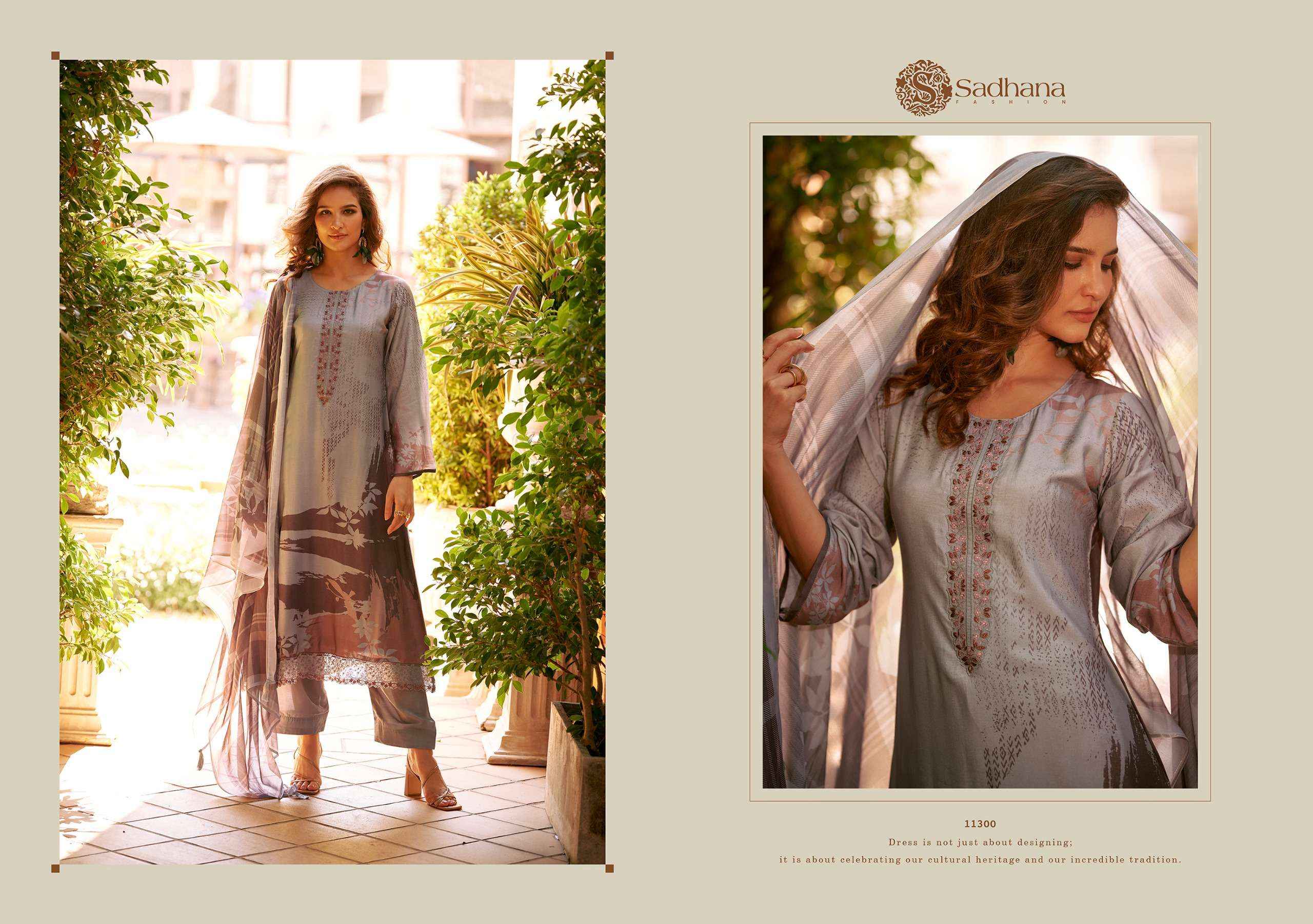 Sadhna Fashion Freya Musline Silk Dress Material 6 pcs Catalogue