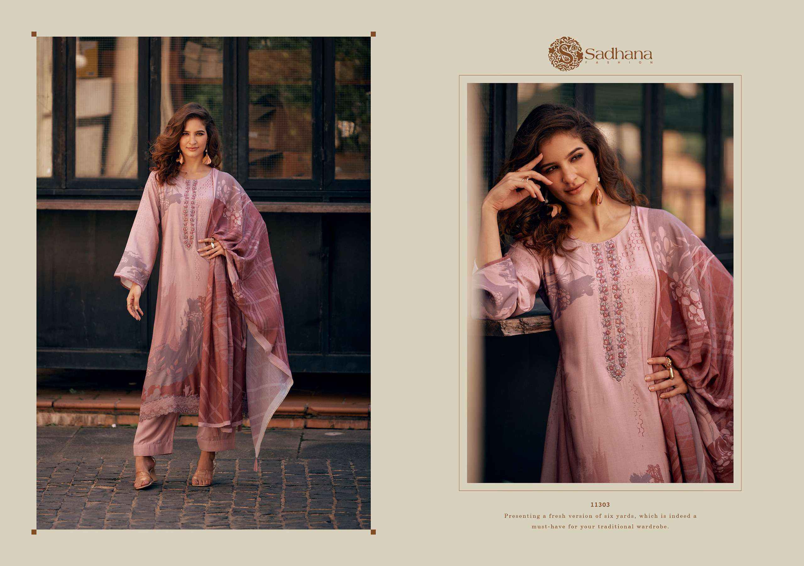 Sadhna Fashion Freya Musline Silk Dress Material 6 pcs Catalogue