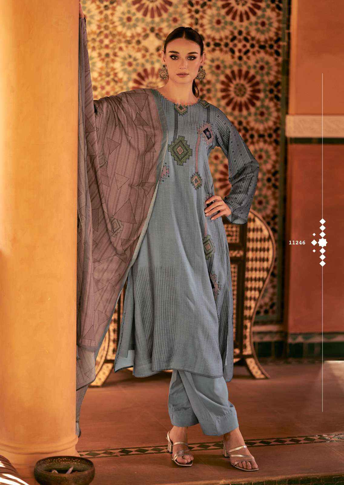 Sadhna Fashion Hayat Musline Silk Dress Material 6 pcs Catalogue