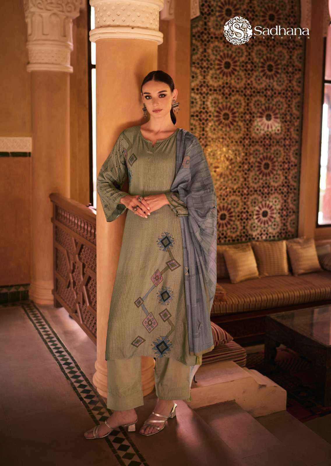 Sadhna Fashion Hayat Musline Silk Dress Material 6 pcs Catalogue