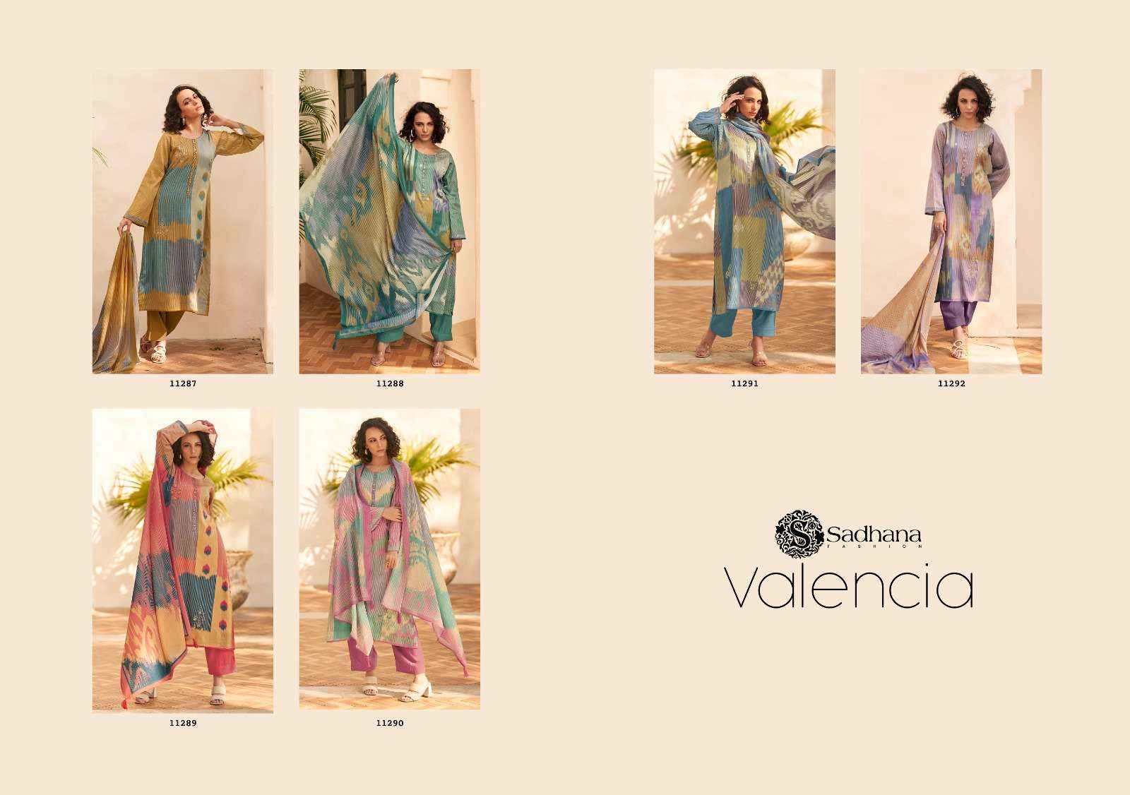 Sadhna Fashion Valencia Jam Cotton Dress Maerial 6 pcs Catalogue
