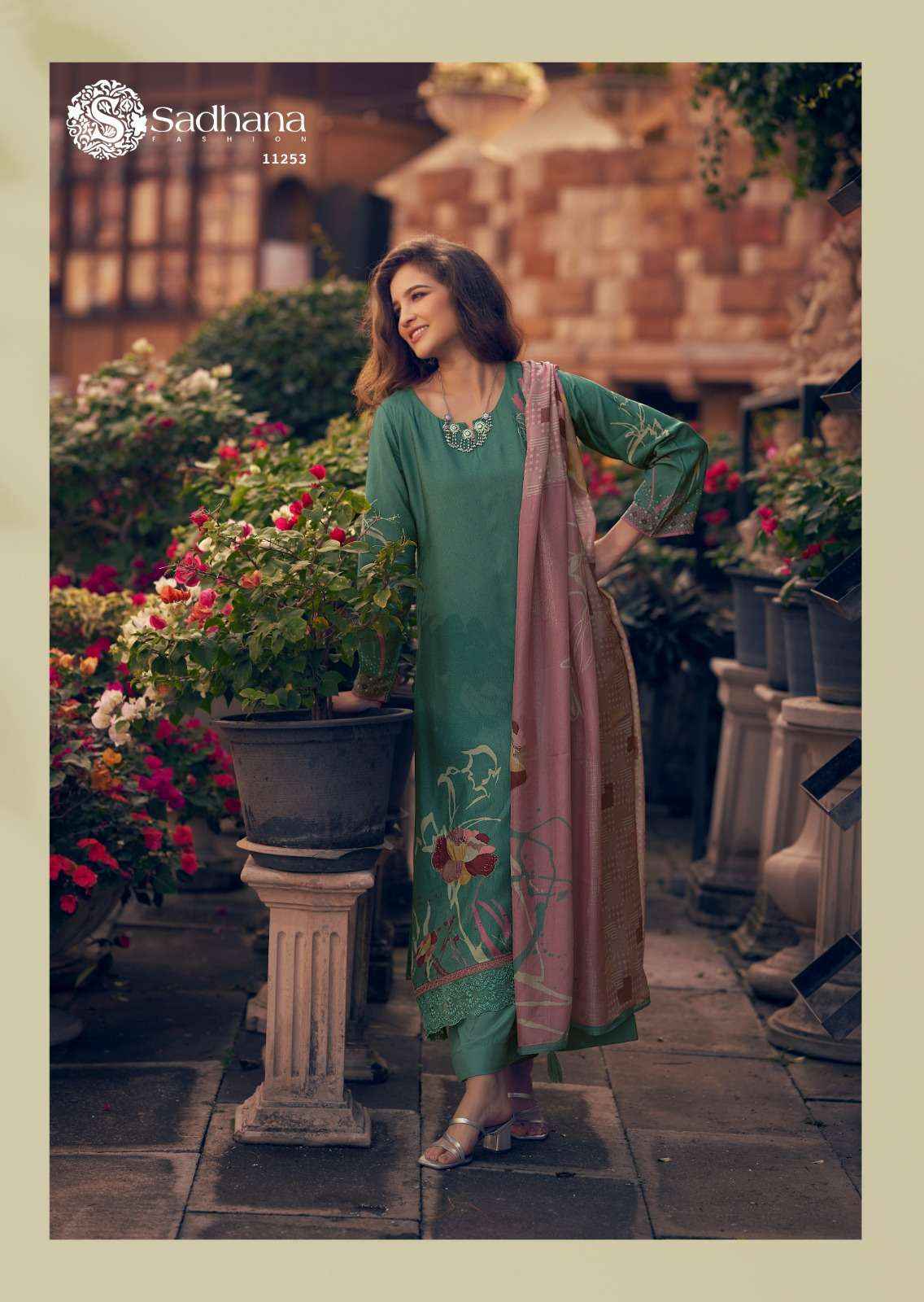 Sadhna Fashion Zariya Musline Silk Dress Material 6 pcs Catalogue